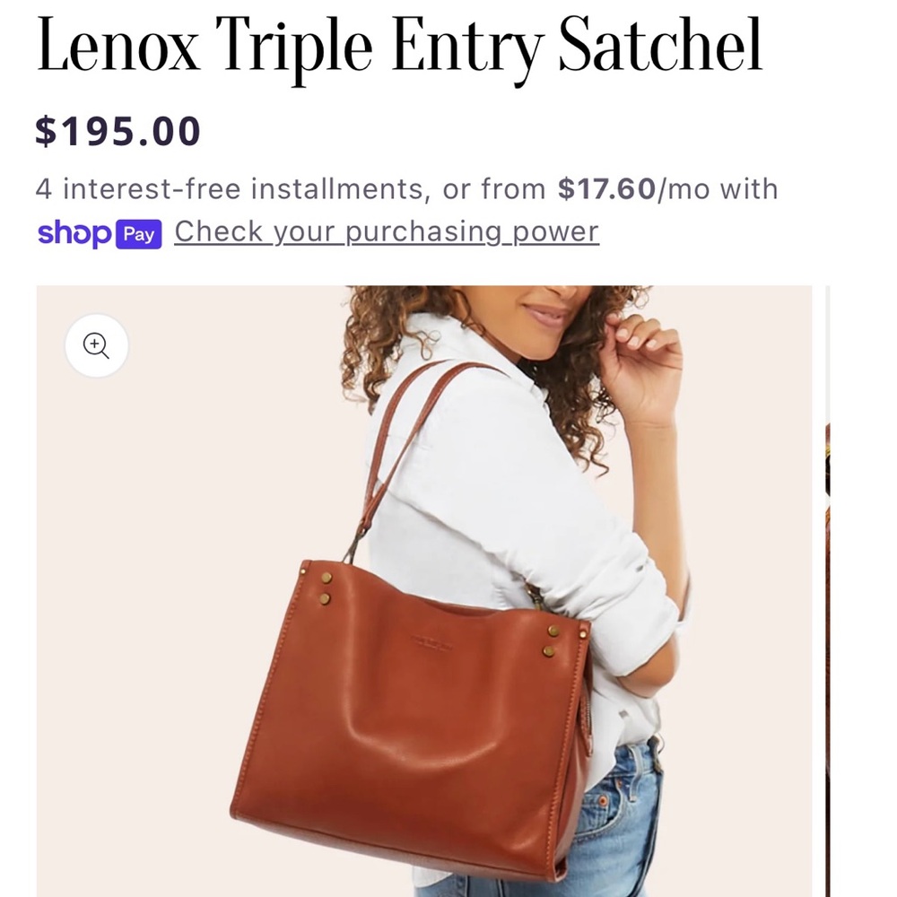 American Leather Co Lenox Satchel in Rich Brown